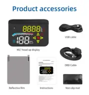 3.5'' Car HUD Projection Display GPS Speedometer Head Up Display Overspeed Alarm