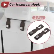 2 Pcs Universal Car Seat Headrest Hook for Purses and Bags Brown 6.50"x1.73"