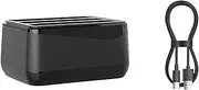 Fast Charger Hub for Insta360 X4, Portable Battery Charge Storage Station with Card Storage Slots