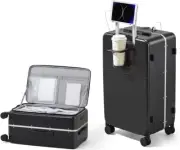 Hanke 20 Inch Carry On Luggage 22x14x9 Airline Approved with Cup Holder,Top Open