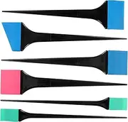 TOVINANNA 1 Set 6pcs Hair Dye Applicator Hair Dye Tool Kit Round Hair Brush Hairbrushes for Women Hair Dye Brushes Tool Hair Coloring Products Thermal Brush for Hair Tint Highlighting Black