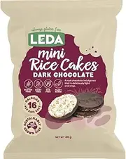 Leda Mini Rice Cakes Dark Chocolate, 6 x 60g
