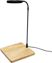QWLWBU LED Aquarium Light 360 Degree Full Spectrum LED Light with Bamboo Boar...