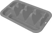 yuksok Mexican Taco Holder Stand Serving Tray Silicone Baking Mexican Restaurant Taco Shell Holder with Dividers for Gatherings Home, Gray