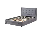 Ellie Bed Frame with Drawers-Double