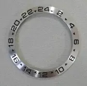 38mm Metal bezel insert GMT Silver Black Seiko SKX SRPD Rolex Tudor