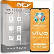 REY Tempered Glass Screen Protector for VIVO Y72 5G - Y52 5G - IQOO Z3 - T1x - Y33s - 24s - Y21 Screen Protector, Screen Protector 9H+ Hardness, Anti-Scratch Oil Bubbles
