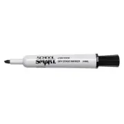 School Smart Dry Erase Markers, Chisel Tip, Low Odor, Black, Pack of 48