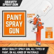 Gravity Mini HVLP Painting Spray Gun 125mL 0.8mm Air Nozzle