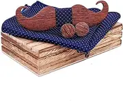 [SLEDEZ] Bow Tie Set for Men Men's Wedding Bow Tie Formal Party Groom Wooden Bow Tie