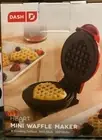 Dash Heart Mini 4" Nkn Stick Waffle Maker In Red