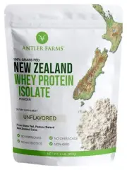 Antler Farms - 100% Grass Fed New Zealand Whey Protein Isolate Unflavored 2 l...