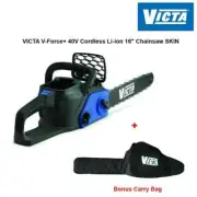 VICTA 40V Chainsaw 16" 420mm Skin Cordless Li-ion VForce+ & Safety Carry Bag
