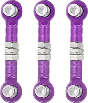 uxcell 3 Pcs Steering Servo Turnbuckle Rod RC Aluminum Alloy Linkages for HSP 1/10 94123 On-Road RC Car (Purple, 32mm)