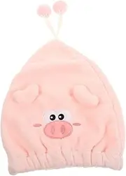 MOTHNUR Cute Cartoon Hair Drying Towel Cap for Women Absorbent Coral Fleece Shower Cap Quick Dry Hair Wrap Adorable Design Multifunctional Use for Bathing and Face Washing