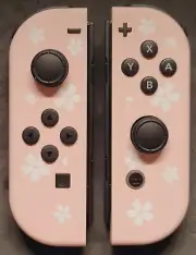 Custom New Nintendo Switch Pink Cherry Flower/Floral Joy Con Controllers!
