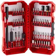 [EMBER & VALOR] 48-32-4023 Fits for Milwaukee SHOCKWAVE Impact Duty Alloy Steel Screw Driver Bit Set (45-Piece) 48-32-4023, ‎red