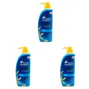 3PK Head & Shoulders 550ml Anti-Dandruff Hair Shampoo w/ Argan & Coconut Oil