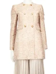 Beige Snakeskin Pattern Coat