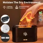 180ml Black Aromatherapy Essential Oil Diffuser Air Humidifier Mist Flame Light