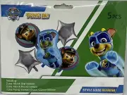 5 Pcs. Happy Birthday Paw Patrol Balloons / 5 globos de Chase