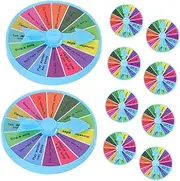 NAMOARLY 10pcs Mini Prize Wheel Accessories Game Wheel for Adults Team Building Games Carnival Party