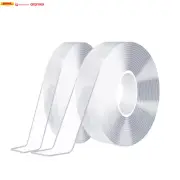 Double Sided Tape Heavy Duty - (2 Rolls,Total 10Meters)- Removable Nano Tape for