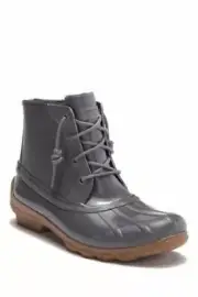 Sperry Top-Sider Women's Gulf Memory Foam Duck Boot Dark Grey Size 12