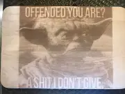 YODA. Star Wars. Laser engraved wood art.