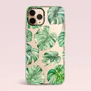 iPhone 16 15 14 13 12 11 Pro Max Plus Case Shockproof Clear Floral Leaves Cover