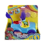 Fisher price trolls buggy toy New hotrod blue car vehicle Troll Doll Figure