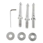 3Pcs/pack 3/8inch Screw Thread Spikes 80mm Ground Spikes Set for Secure Mounting