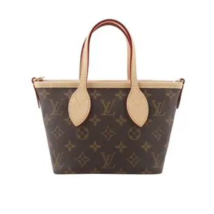 LV 新款 Monogram Neverfull BB 迷你二用托特包(米色背帶) M46705