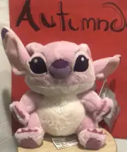 Disney Parks ANGEL STITCH PINK PLUSH Disneyland Disneyworld 8”