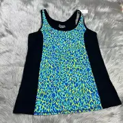 Lane Bryant Womens 18/20 Black Multicolored Leopard Tank