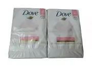 Lot of Dove Pink Rosa Beauty Bar 4 oz Moisturizing cream 8 bars soap total (B)