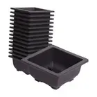15Pcs Flower Pots Plant Pots Square Multifunctional with Drainage Holes Planters