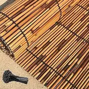 Decorative Bamboo Fencing, Natural Reed Bamboo Fencing Roll, Bamboo Privacy Fence Screen for Garden, Decorative Fence for Outdoor Privacy Screening, Sun Blocking(H1.53xL8m/H5xL26ft)