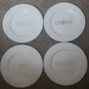 Crate And Barrel 4 Plates 8.25 Inch Diameter Each New Box Is Ripped