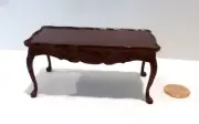 DOLLHOUSE MINIATURE "WHITNEY" COFFEE TABLE 8148 MAHOGANY