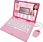 Lexibook, Barbie JC598BBi2 Learning and Bilingual Laptop in English/Spanish Toy for Kids with 124 Activities to Learn, Play and Music, Pink