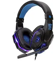 Professional Led Light Bass Gamer Wired Headset with Microphone for Switch PS4 Computer Gaming Over Ear Headphones for Xbox PC