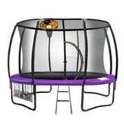 Kahuna 10ft Trampoline Free Safety Net Mat Spring Pad Cover Mat Basketball Purple