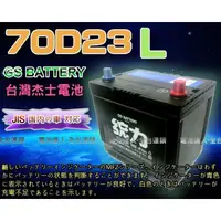 在飛比找蝦皮購物優惠-新莊【電池達人】GS 杰士 70D23L 統力 電池 現代 