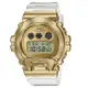 CASIO G-SHOCK 奢華金x透明錶帶電子腕錶 GM-6900SG-9