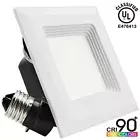 9W 4 Inch Dimmable LED Square Downlight Recessed Ceiling Can Light, 5000K