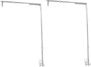 EXAOMBLE 2pcs Fish Tank Light Bracket Plants Fish Tank Bracket Light Aquarium Lamp Stand Aquarium Supply Aquatic Plant Lamp Holder Adjustable Rack Silver Aluminum Alloy