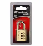 Master Lock 3-DIGIT COMBINATION PADLOCK Durable BRASS- 30mm *US Brand