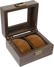 HORIALENCE Desktop Wood Watch Box Stylish Bracelet Organizer Protective Case for Watches Elegant Display Case for Accessories Travel Friendly Storage