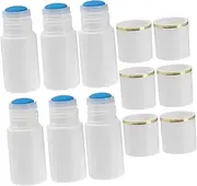 MERRYHAPY 6Pcs Cosmetic Medicine Daub Bottles with Sponge Head White Storage Containers for Perfume Essential Oils Travel Toiletries Reusable and Lightweight